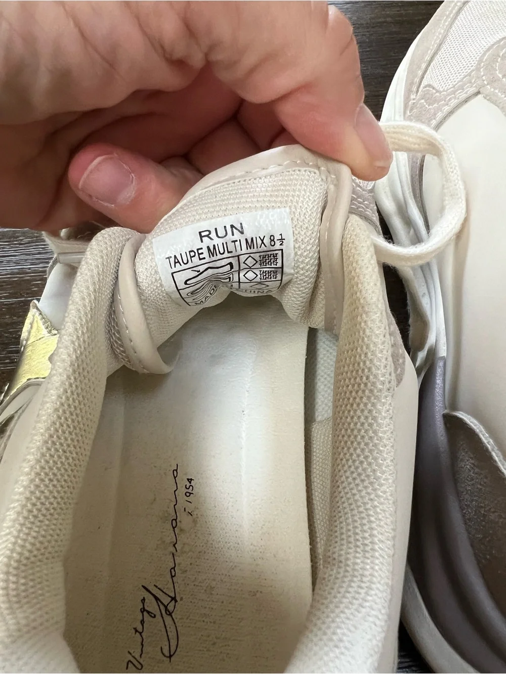 Vintage Havana Cream and Gold Star Lace-Up Sneakers
